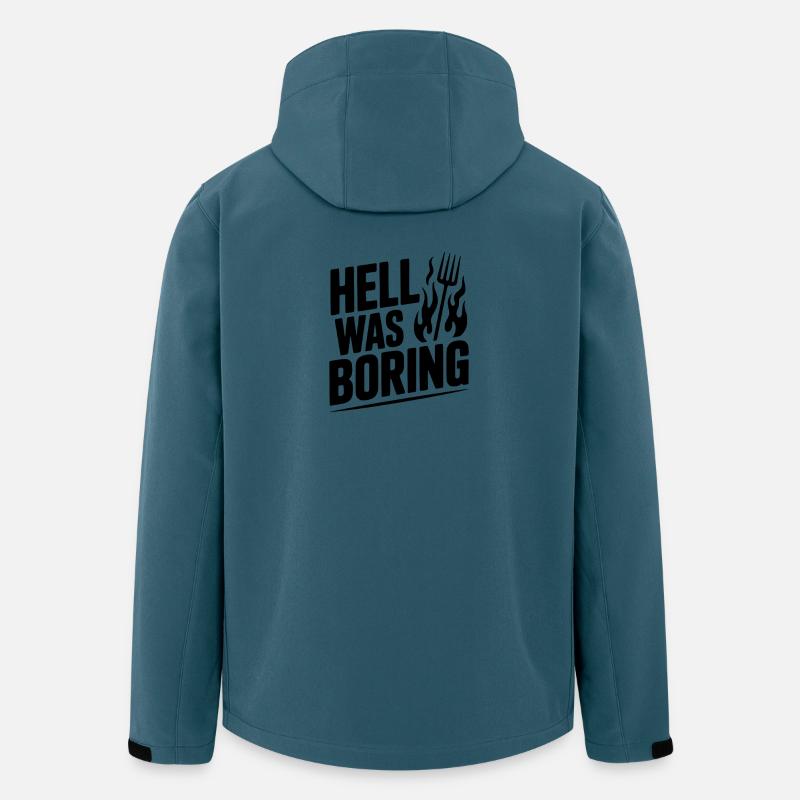 Die Hölle war langweilig - Recycelte Männer Softshell-Jacke von Stanley/Stella - Dunkles Petrol