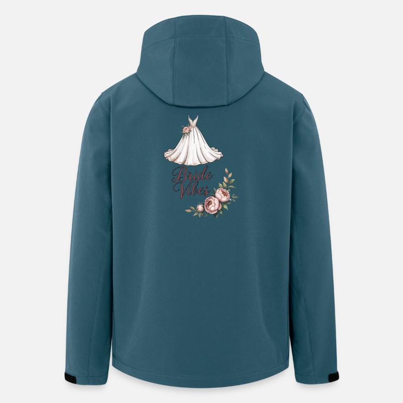 Bride Vibes Blumenkleid - Recycelte Männer Softshell-Jacke von Stanley/Stella - Dunkles Petrol