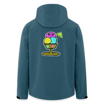 Glace colorée Sundae Glace Glace Glace - Veste softshell homme en polyester recyclé Stanley/Stella - bleu pétrole foncé - Dos - AI Model Male 185 light (185cm)