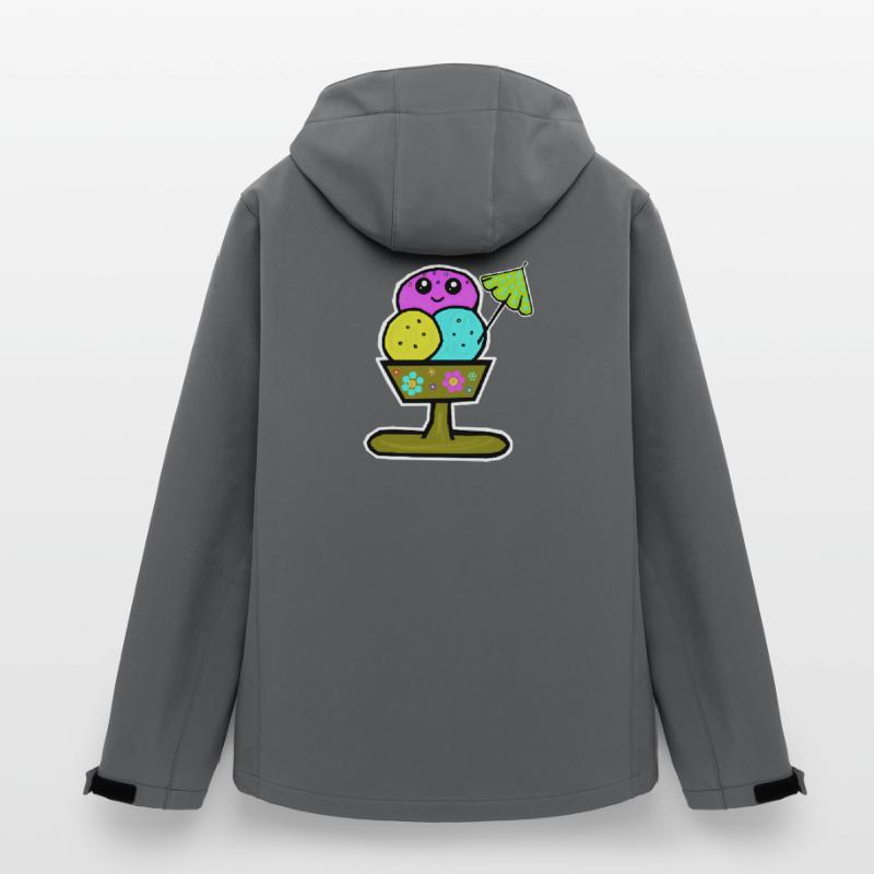 Bunter Eisbecher Eiscreme Eiskreme Eis Recycelte Männer Softshell-Jacke von Stanley/Stella