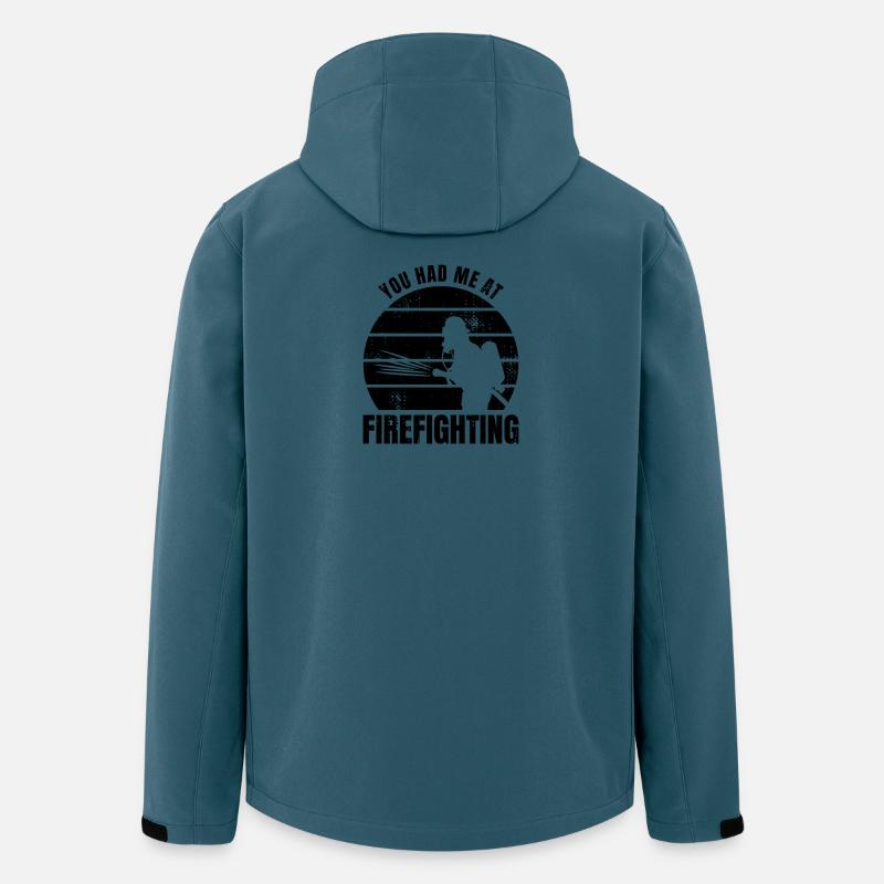 Brandmandsjoke - Stanley/Stella herre softshelljakke i genanvendt polyester - mørk petrol