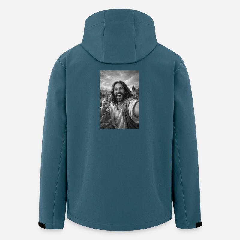 Jesus Christ Selbstporträt - Recycelte Männer Softshell-Jacke von Stanley/Stella - Dunkles Petrol