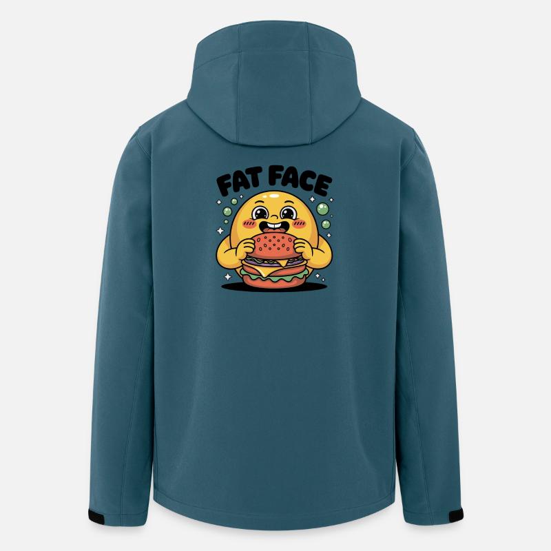 Gesicht dem lustigen Burger-Helden - Recycelte Männer Softshell-Jacke von Stanley/Stella - Dunkles Petrol