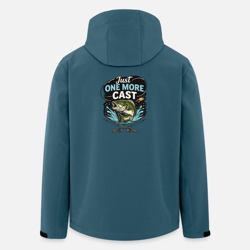 Noch Einen Wurf lustiger Angler Spruch - Recycelte Männer Softshell-Jacke von Stanley/Stella - Dunkles Petrol