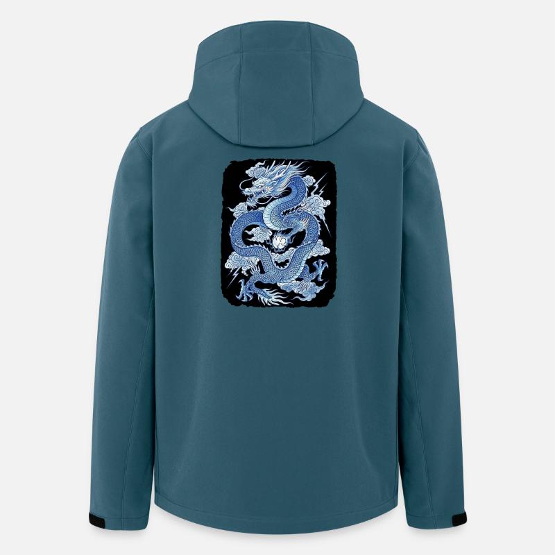 Chinesischer Drache - Recycelte Männer Softshell-Jacke von Stanley/Stella - Dunkles Petrol