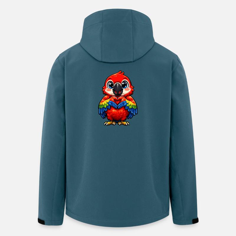 Herzregenbogen Papagei - Recycelte Männer Softshell-Jacke von Stanley/Stella - Dunkles Petrol