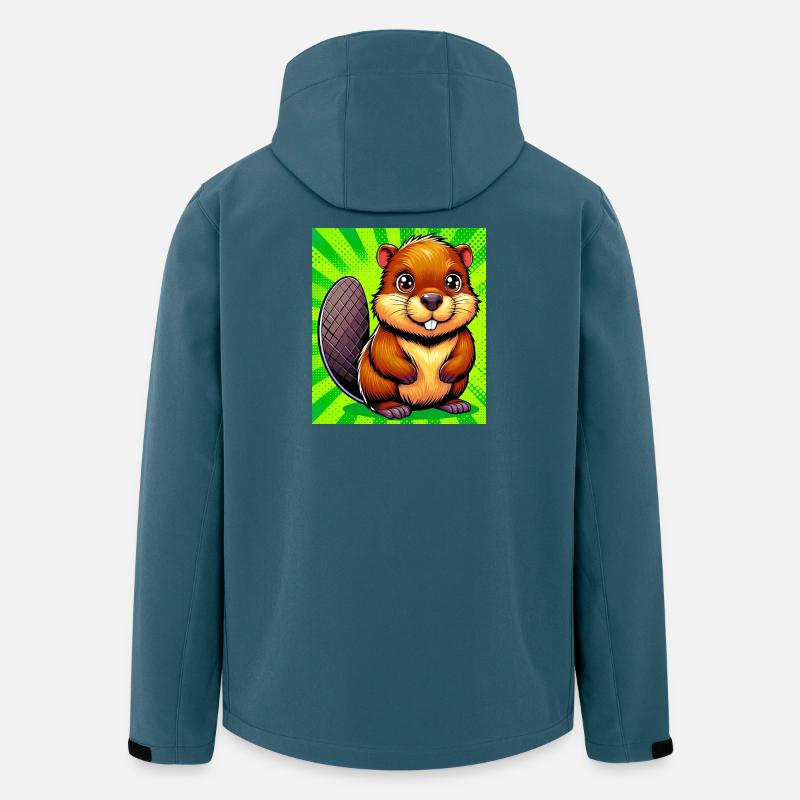 Bieber - Recycelte Männer Softshell-Jacke von Stanley/Stella - Dunkles Petrol