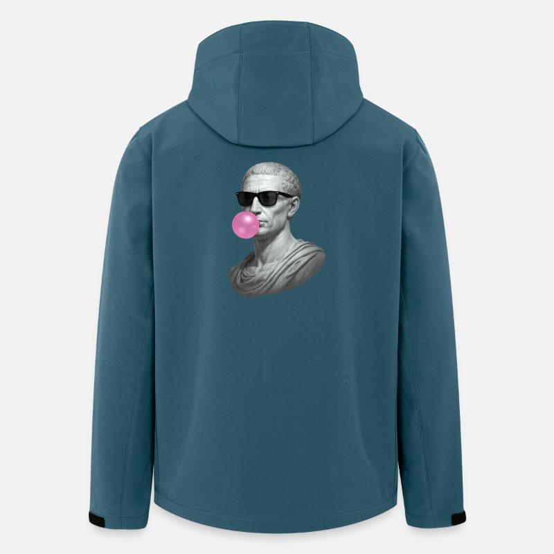 Caesar mit Sonnenbrille und Kaugummi - Recycelte Männer Softshell-Jacke von Stanley/Stella - Dunkles Petrol