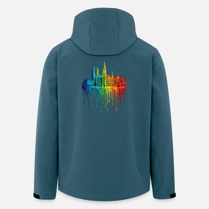 Munich with colorful gradient color - Men’s Recycled Softshell Jacket by Stanley/Stella - stargazer