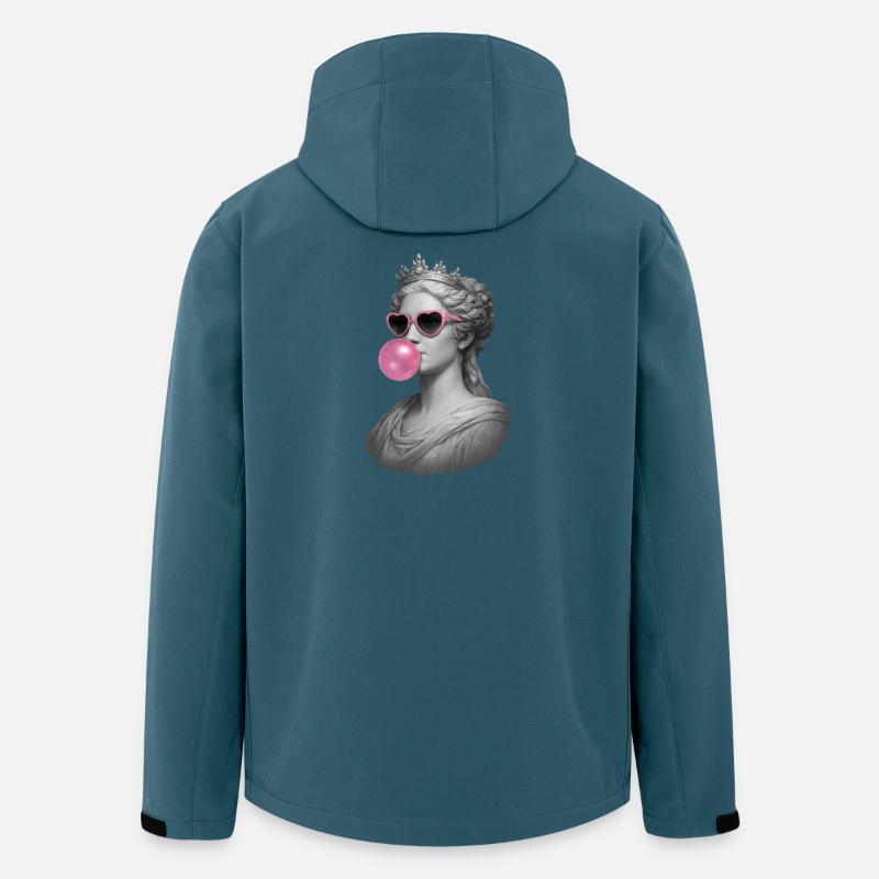 Hera mit Kaugummi und Sonnenbrille - Recycelte Männer Softshell-Jacke von Stanley/Stella - Dunkles Petrol