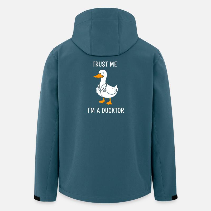 Ducktor Duck – Vertrau Mir - Recycelte Männer Softshell-Jacke von Stanley/Stella - Dunkles Petrol