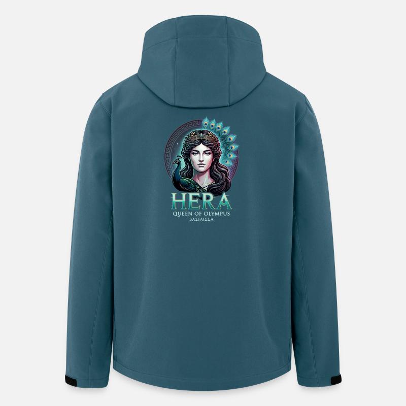 Hera bunter Pfau - Recycelte Männer Softshell-Jacke von Stanley/Stella - Dunkles Petrol