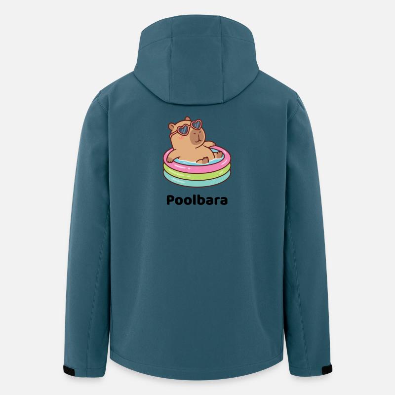 Bear/Capybara in a paddling ring with sunglasses - Men’s Recycled Softshell Jacket by Stanley/Stella - stargazer