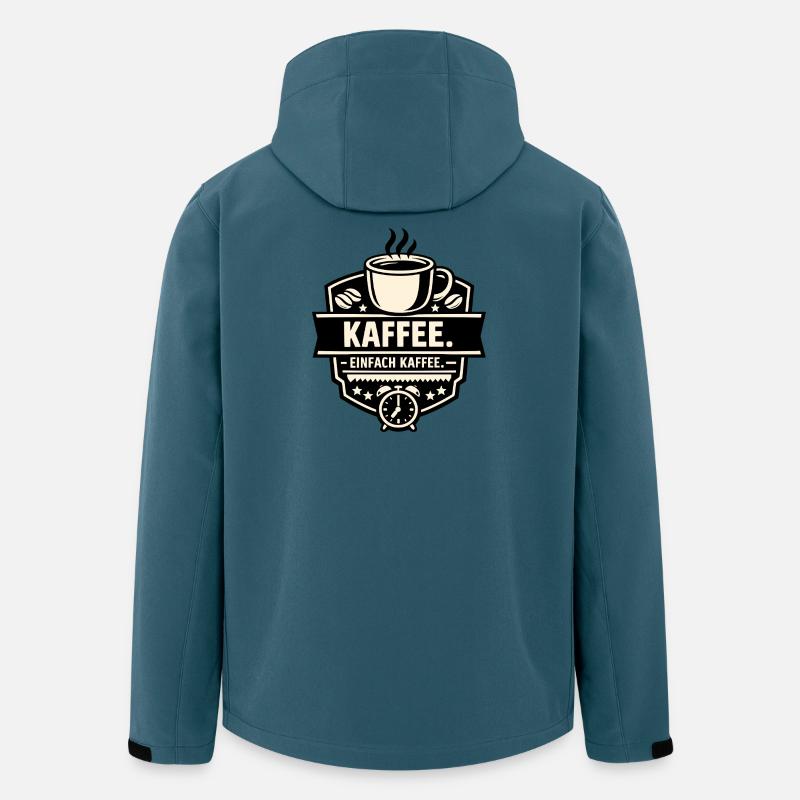 Kaffee. Einfach Kaffee. - Recycelte Männer Softshell-Jacke von Stanley/Stella - Dunkles Petrol