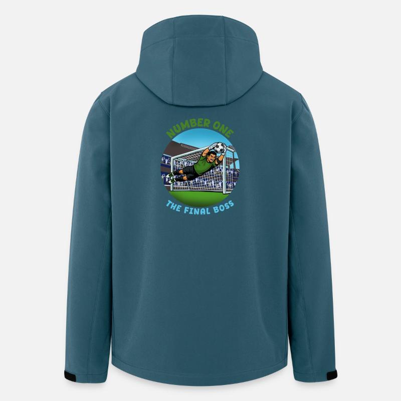 Nummber One Finalboss: Torwart - Recycelte Männer Softshell-Jacke von Stanley/Stella - Dunkles Petrol