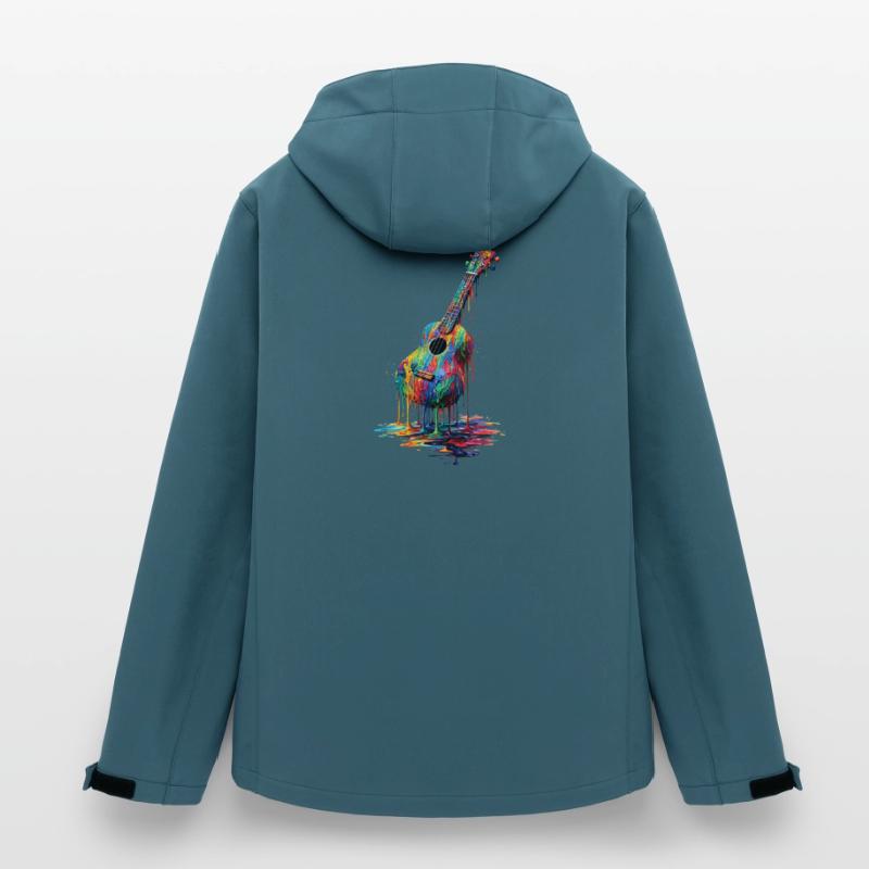 Ukulele mit tropfender Farbe Recycelte Männer Softshell-Jacke von Stanley/Stella
