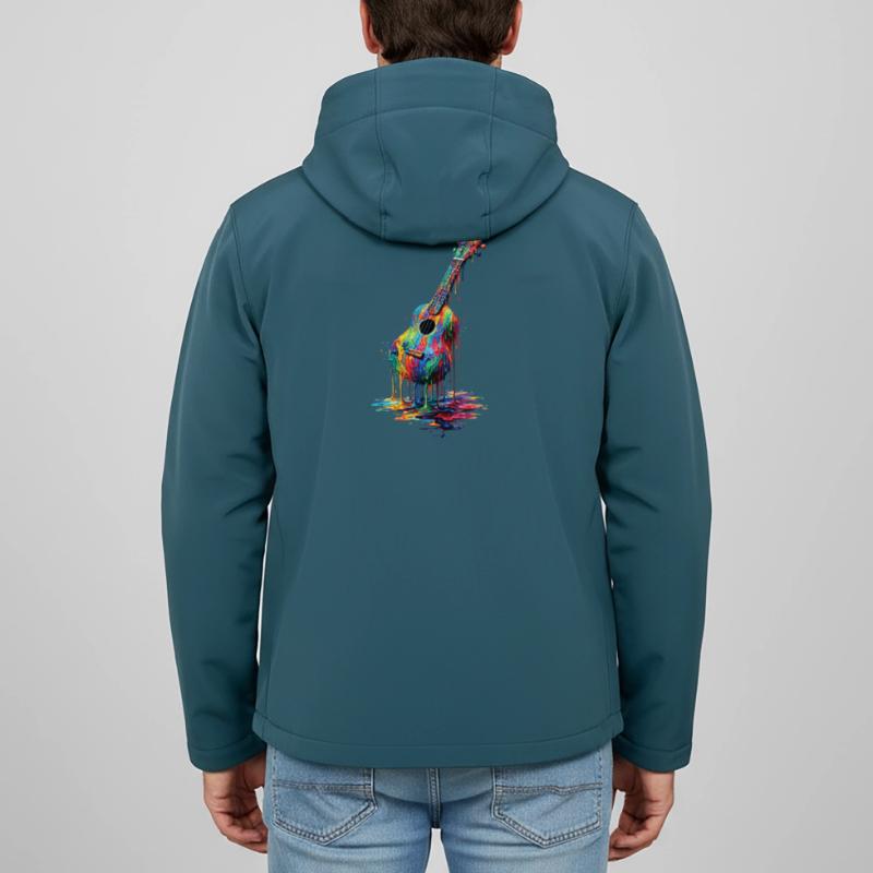 Ukulele mit tropfender Farbe Recycelte Männer Softshell-Jacke von Stanley/Stella