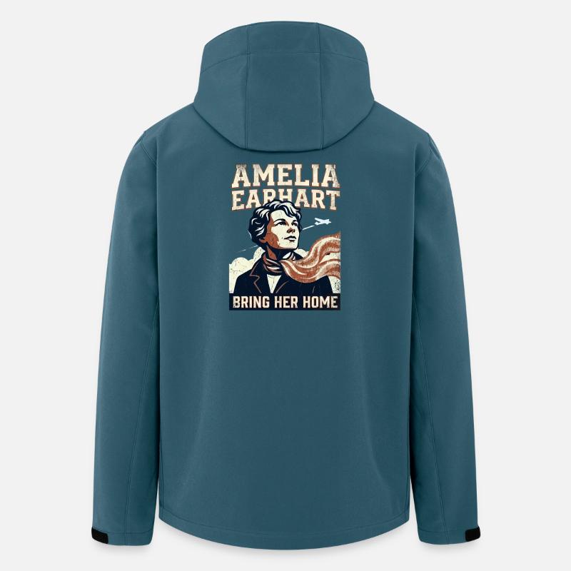 Amelia Earhart – Ramène-la à la maison - Veste softshell homme en polyester recyclé Stanley/Stella - bleu pétrole foncé