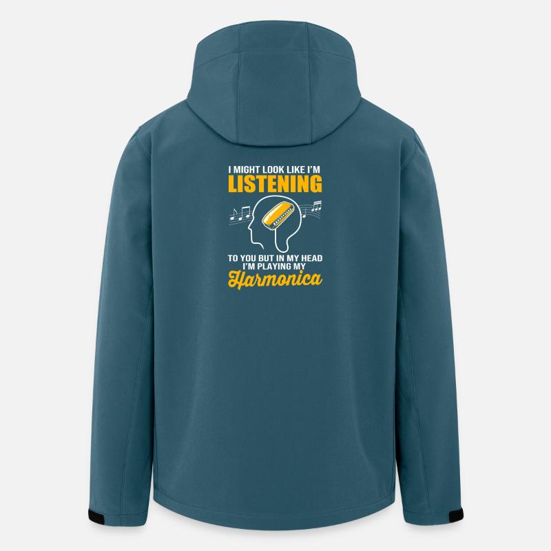 Harmonica - Veste softshell homme en polyester recyclé Stanley/Stella - bleu pétrole foncé