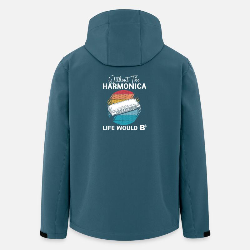 Mundharmonika - Recycelte Männer Softshell-Jacke von Stanley/Stella - Dunkles Petrol