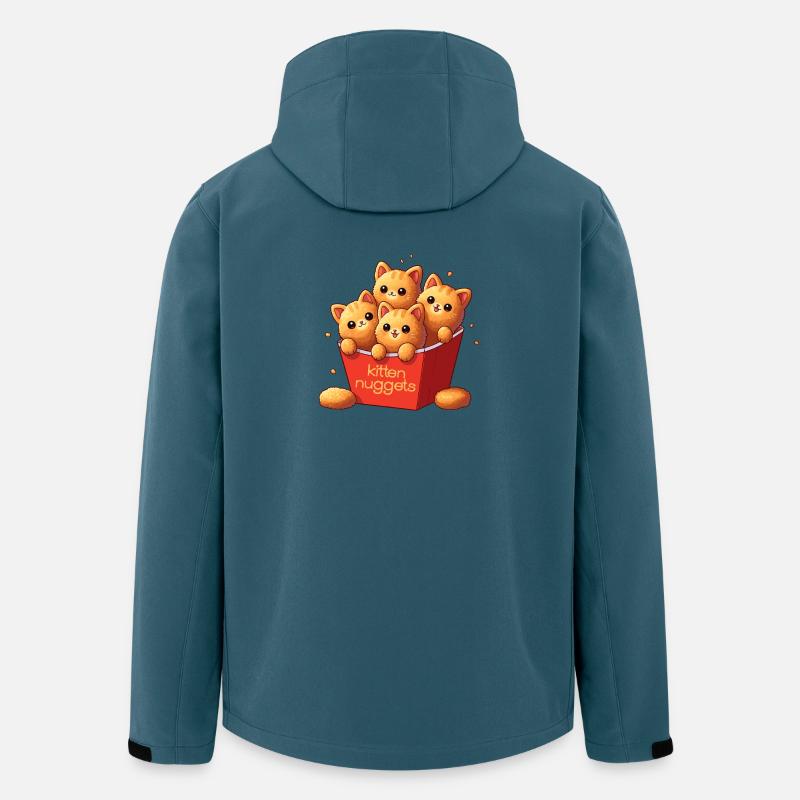 Pépites de chatons mignons chats kawaïens - Veste softshell homme en polyester recyclé Stanley/Stella - bleu pétrole foncé