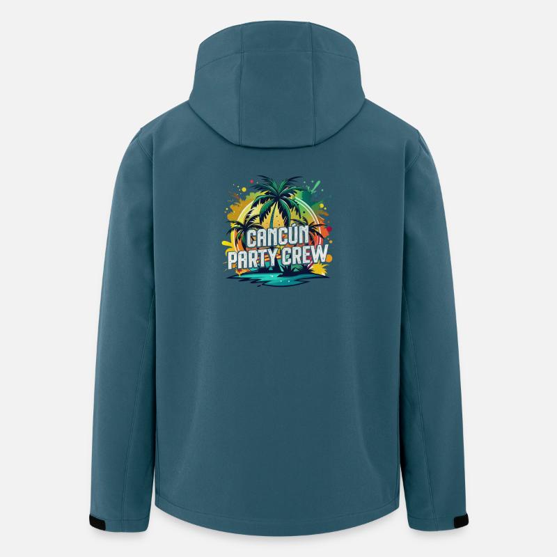 Cancun Party Crew - Recycelte Männer Softshell-Jacke von Stanley/Stella - Dunkles Petrol