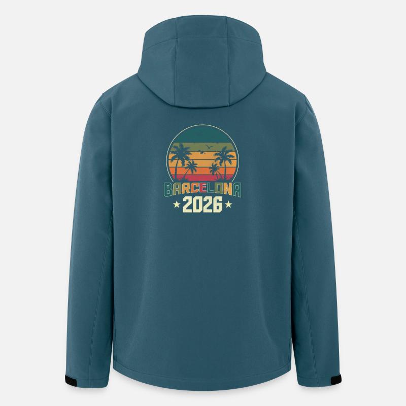 Barcelona 2026 - Recycelte Männer Softshell-Jacke von Stanley/Stella - Dunkles Petrol