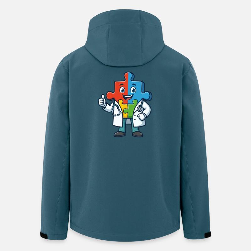 Puzzle Pals Doktormaskottchen - Recycelte Männer Softshell-Jacke von Stanley/Stella - Dunkles Petrol