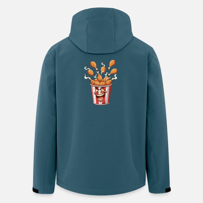 Popcorn Bucket Lächelgesicht - Recycelte Männer Softshell-Jacke von Stanley/Stella - Dunkles Petrol
