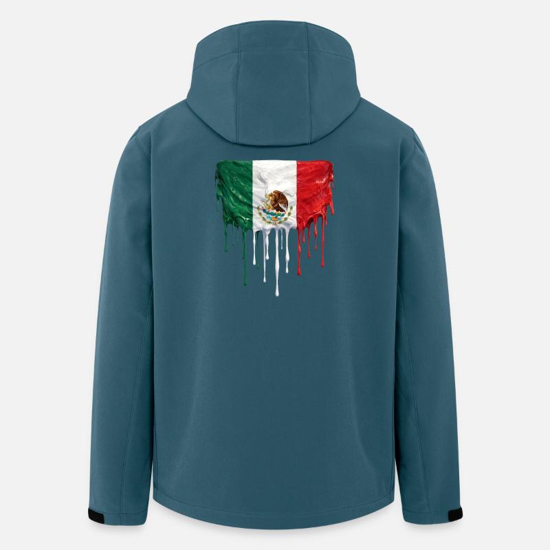 Drapeau Mexicain Gouttant - Veste softshell homme en polyester recyclé Stanley/Stella - bleu pétrole foncé