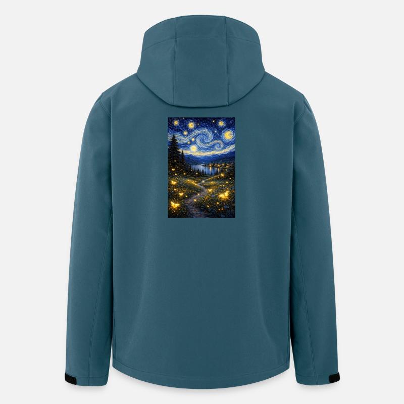 Glühwürmchen Sternennacht - Recycelte Männer Softshell-Jacke von Stanley/Stella - Dunkles Petrol