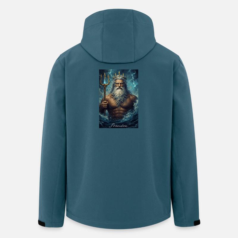 Poseidon Porträt - Recycelte Männer Softshell-Jacke von Stanley/Stella - Dunkles Petrol