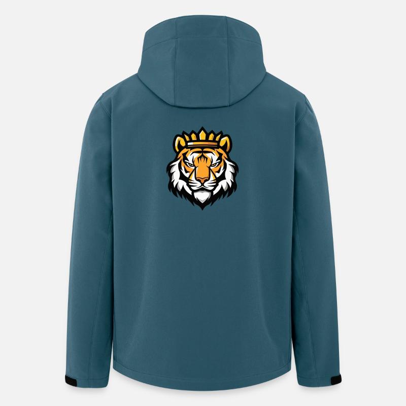 Couronne de Tête de Tigre - Veste softshell homme en polyester recyclé Stanley/Stella - bleu pétrole foncé