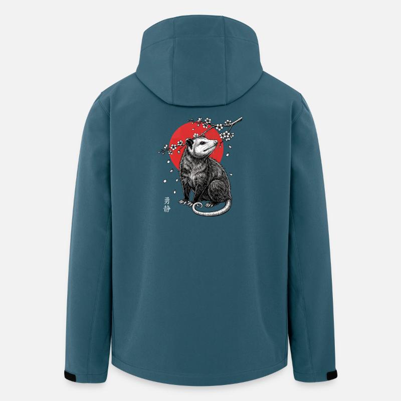 Marder im Kirschblütenmond - Recycelte Männer Softshell-Jacke von Stanley/Stella - Dunkles Petrol