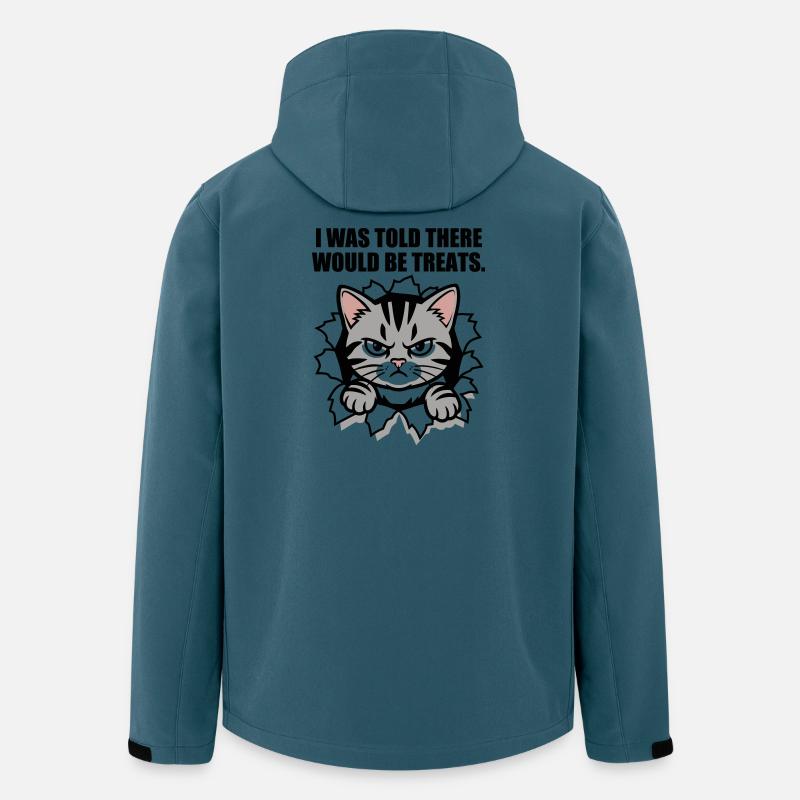 Chat pas content cherche des friandises - Veste softshell homme en polyester recyclé Stanley/Stella - bleu pétrole foncé