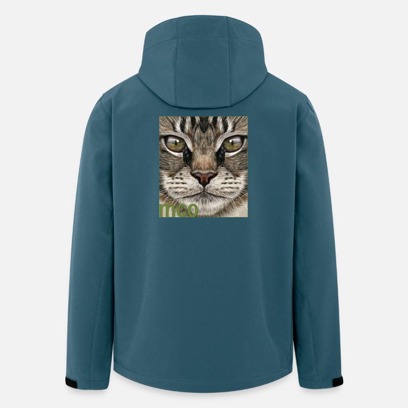 Maine-Coon-Katze - Recycelte Männer Softshell-Jacke von Stanley/Stella - Dunkles Petrol