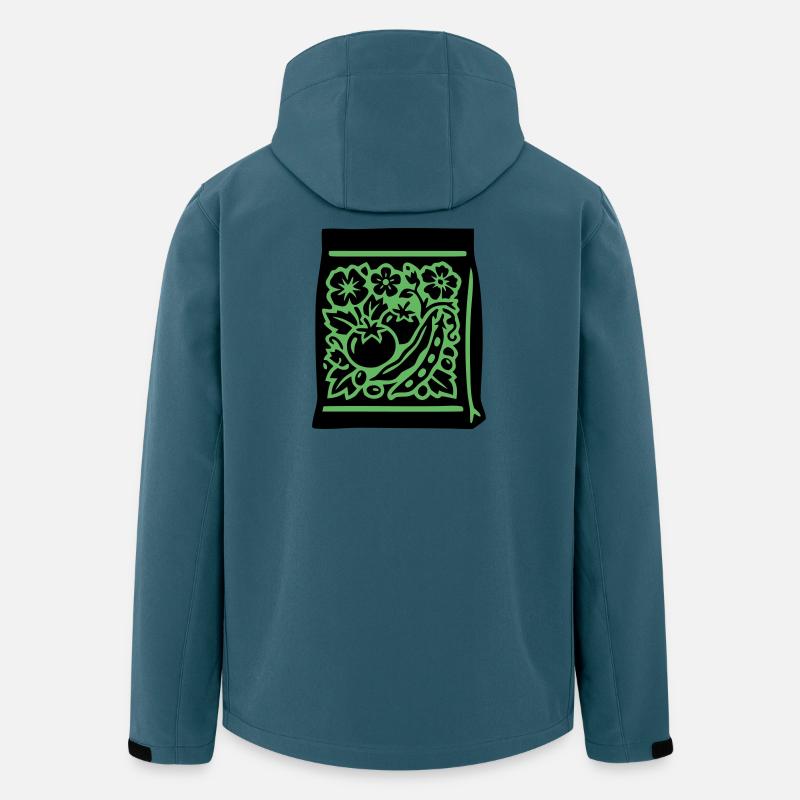 Saatgut Tüte Tomaten Gemüse - Recycelte Männer Softshell-Jacke von Stanley/Stella - Dunkles Petrol