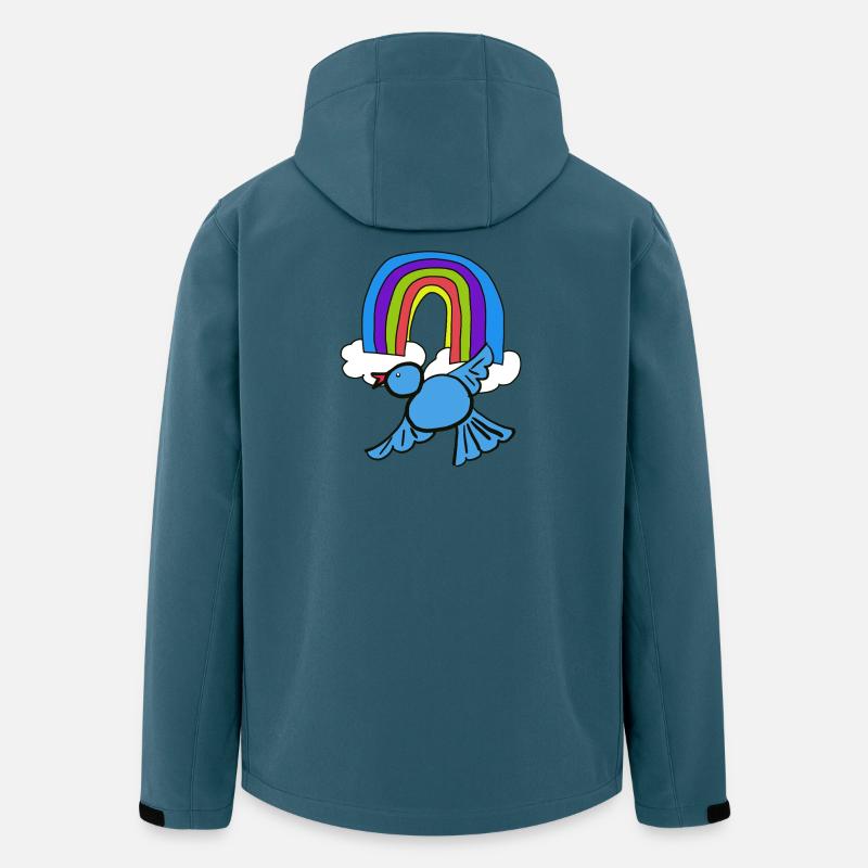 Rainbow Clouds Bird in the Sky - Men’s Recycled Softshell Jacket by Stanley/Stella - stargazer