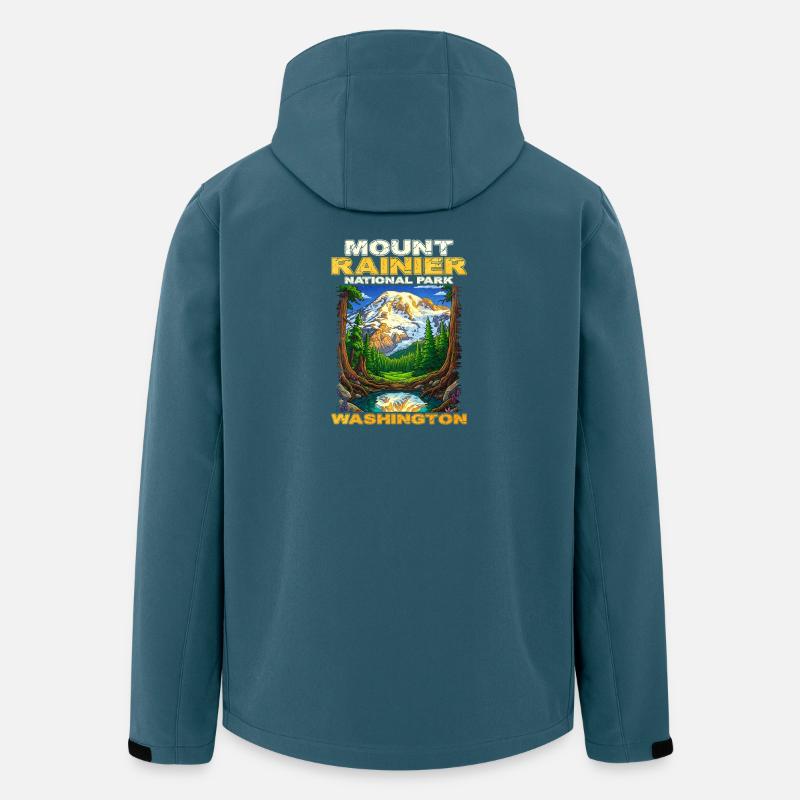 Mount Rainier National Park, Washington - Men’s Recycled Softshell Jacket by Stanley/Stella - stargazer