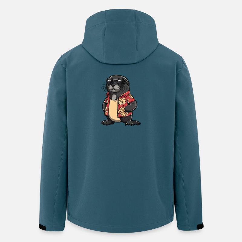 Vacances de Seal Comic - Veste softshell homme en polyester recyclé Stanley/Stella - bleu pétrole foncé