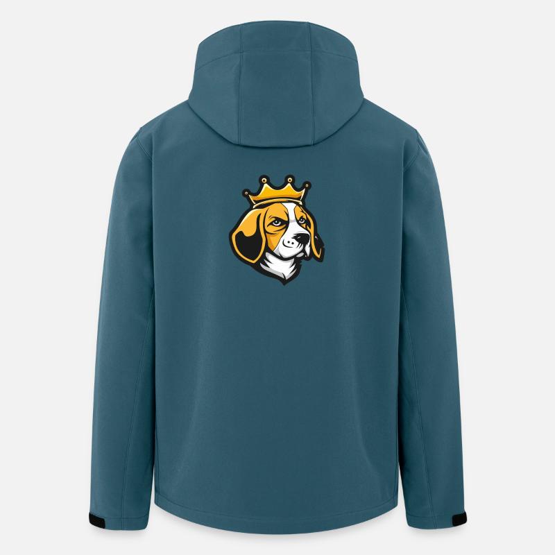 Beagle Hund Krone - Recycelte Männer Softshell-Jacke von Stanley/Stella - Dunkles Petrol