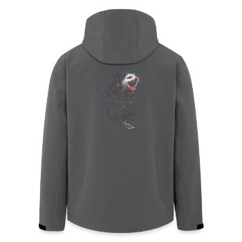 Wasserotter Brüller - Recycelte Männer Softshell-Jacke von Stanley/Stella - Dunkles Petrol - Hinten - AI Model Male 185 light (185cm)