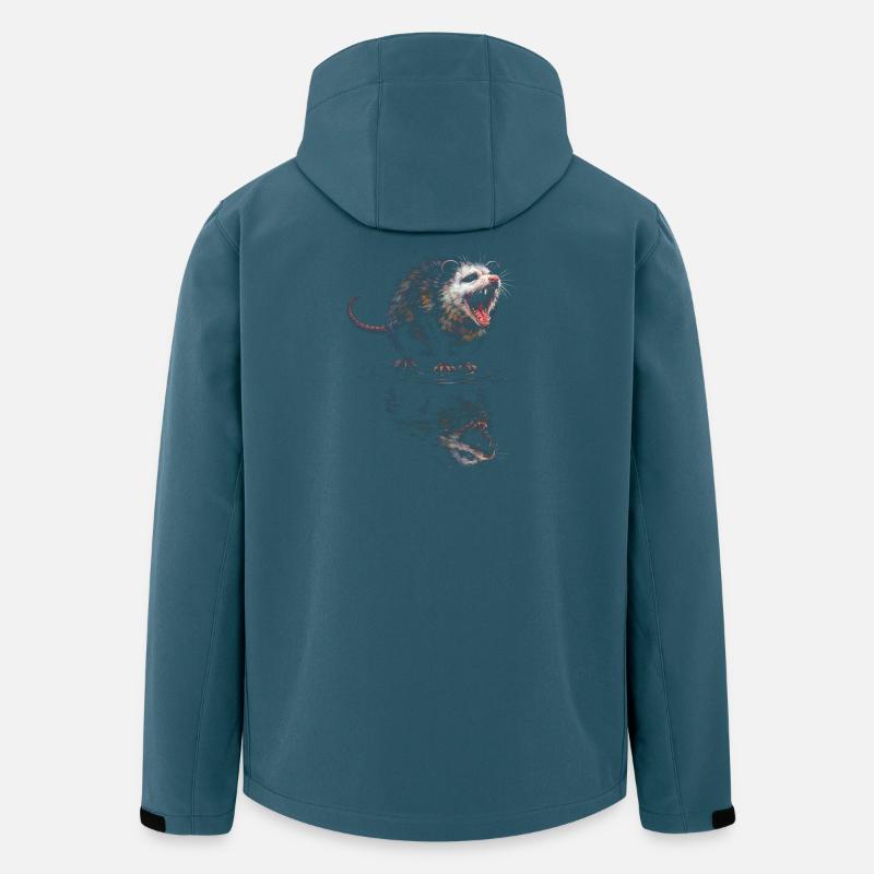 Rugissement de la Loutre d’Eau - Veste softshell homme en polyester recyclé Stanley/Stella - bleu pétrole foncé
