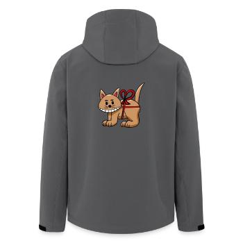 Lustige Katze Geburtstag Katze Kind - Recycelte Männer Softshell-Jacke von Stanley/Stella - Dunkles Petrol - Hinten - AI Model Male 185 light (185cm)