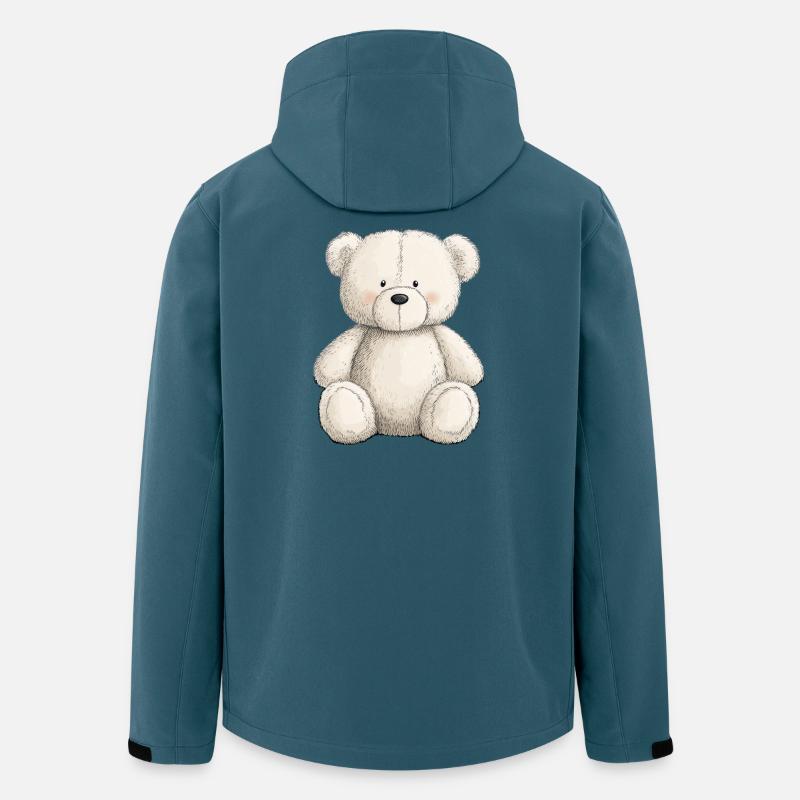 Süßer Teddybär voller Zärtlichkeit - Recycelte Männer Softshell-Jacke von Stanley/Stella - Dunkles Petrol