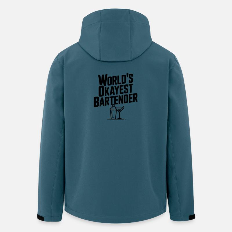 Der beste Barkeeper der Welt - Recycelte Männer Softshell-Jacke von Stanley/Stella - Dunkles Petrol