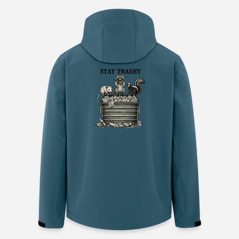 Reste Raton laveur Opossum Skunk - Veste softshell homme en polyester recyclé Stanley/Stella - bleu pétrole foncé