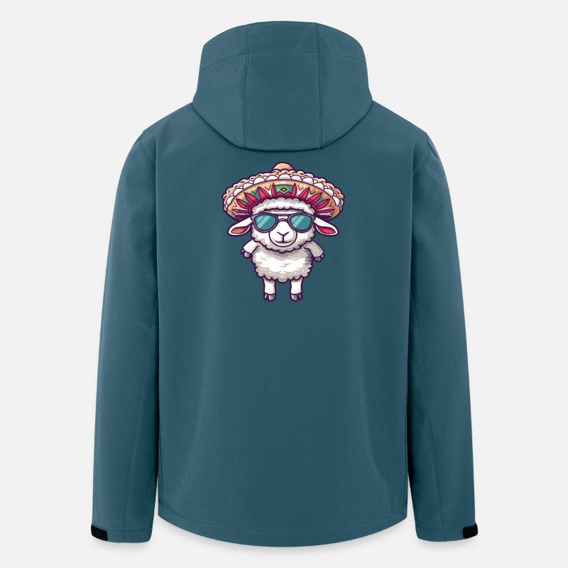 Sombrero comique drôle d’éléphant - Veste softshell homme en polyester recyclé Stanley/Stella - bleu pétrole foncé