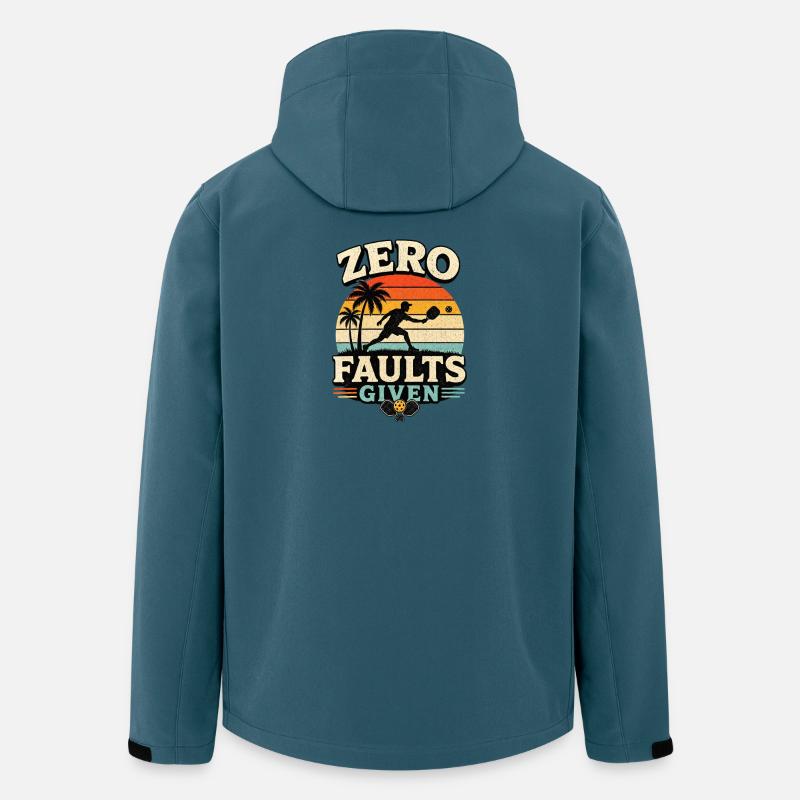 Zero Faults Given Retro Pickleball Design  - Recycelte Männer Softshell-Jacke von Stanley/Stella - Dunkles Petrol