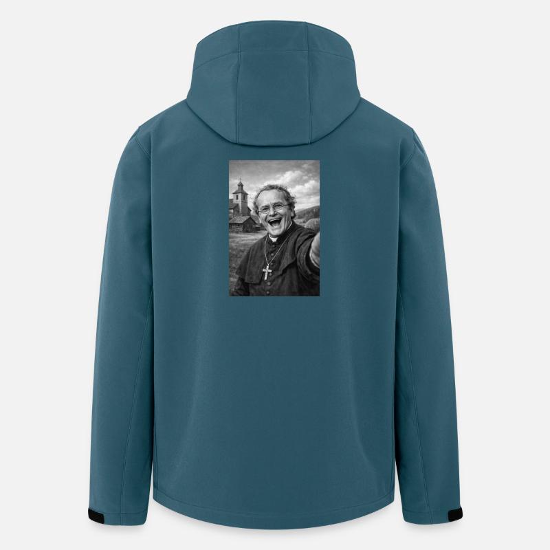 Gregor Mendel Selfie Porträt - Recycelte Männer Softshell-Jacke von Stanley/Stella - Dunkles Petrol
